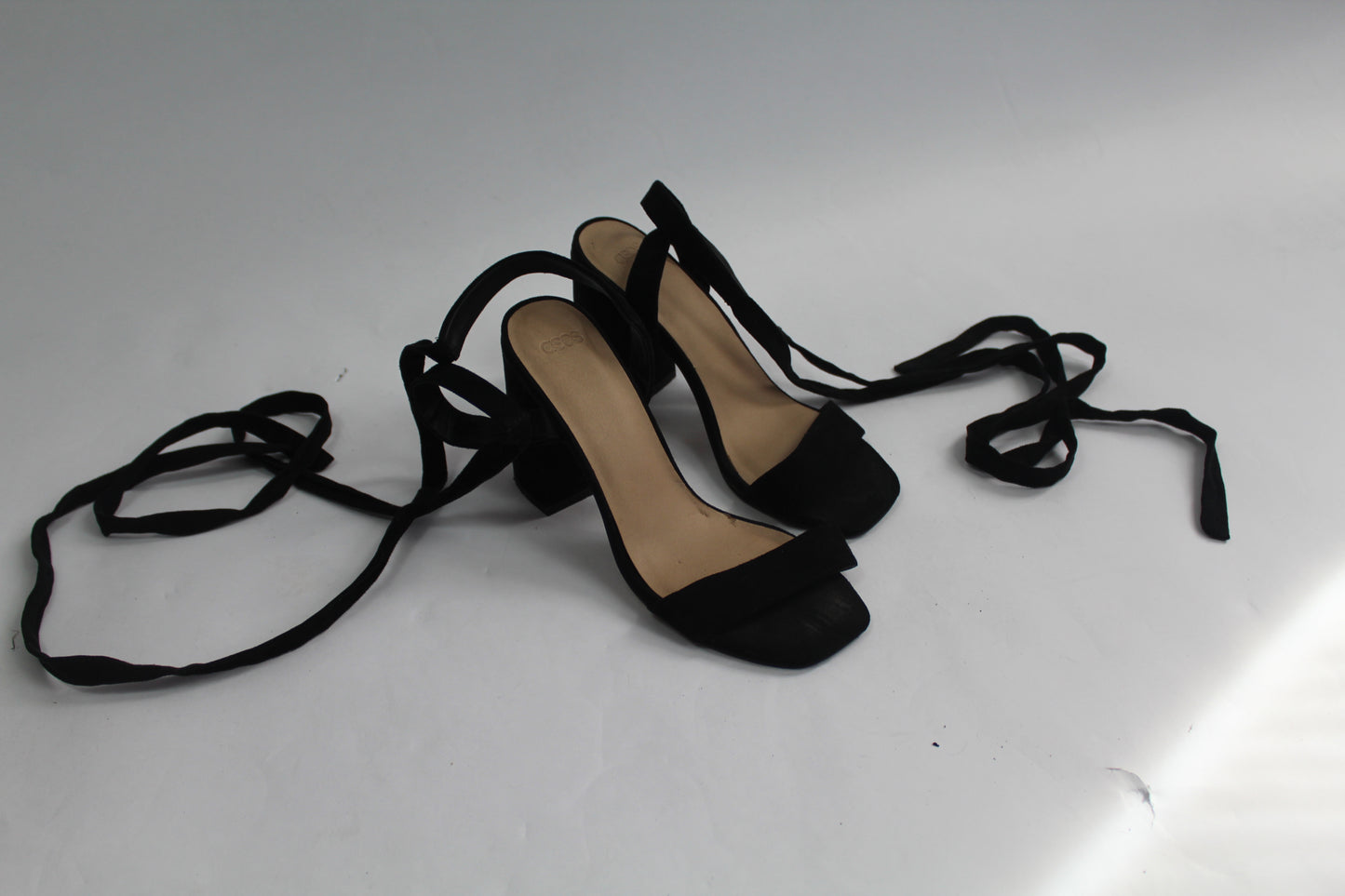 Women's Asos Black Strap Heels Size 4