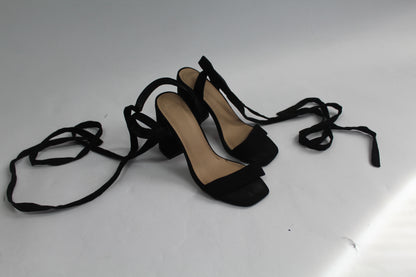 Women's Asos Black Strap Heels Size 4