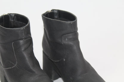 Women's Asos Black Chunk Booties Size 4