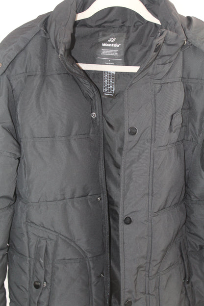 Women's Black Puffer Jacket Size Small Brand Wantdo