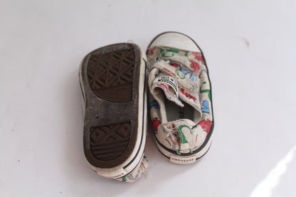 Boys Converse Dinosaur Patterned White U.S. Size 9