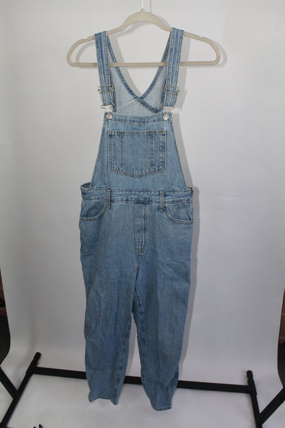 Women's Levi Denim Overalls Partially Distressed Size Medium