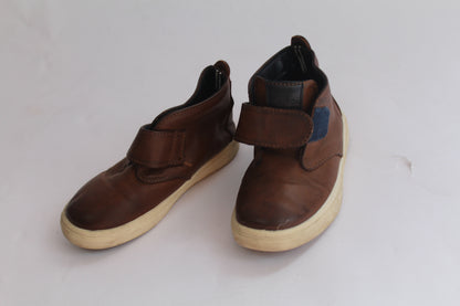 Boys Nautica Pleather Brown High Top Sneakers U.S. Size 9