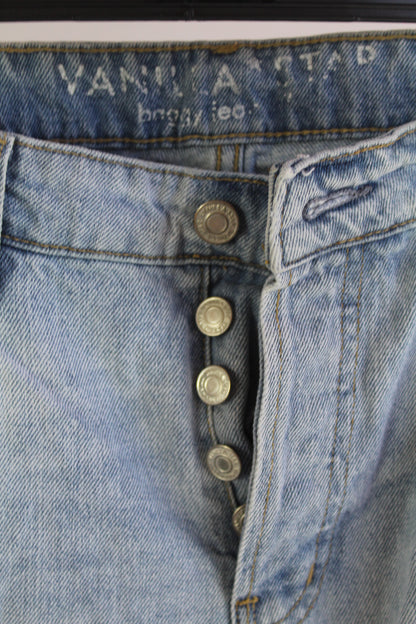 Vanilla Star Women's Light Wash Ripped Denim Jeans Size 7