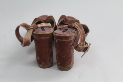 Women's Zara Velvet Chunk Heels Size ?