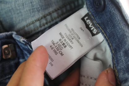 Boys Levi's Dark Wash Distress 514 Denim Jeans 5 Regular