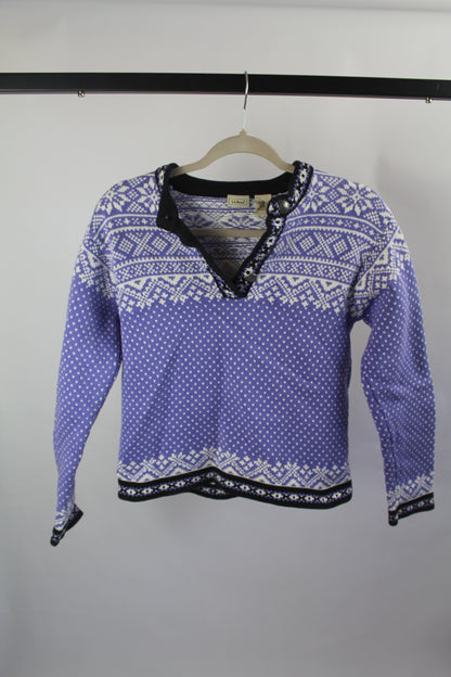 Women's Vintage LL Bean Blue Sweater Size Small