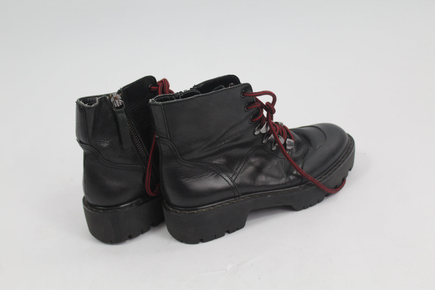 Women's Zara Black Combat Boots UK Size 36