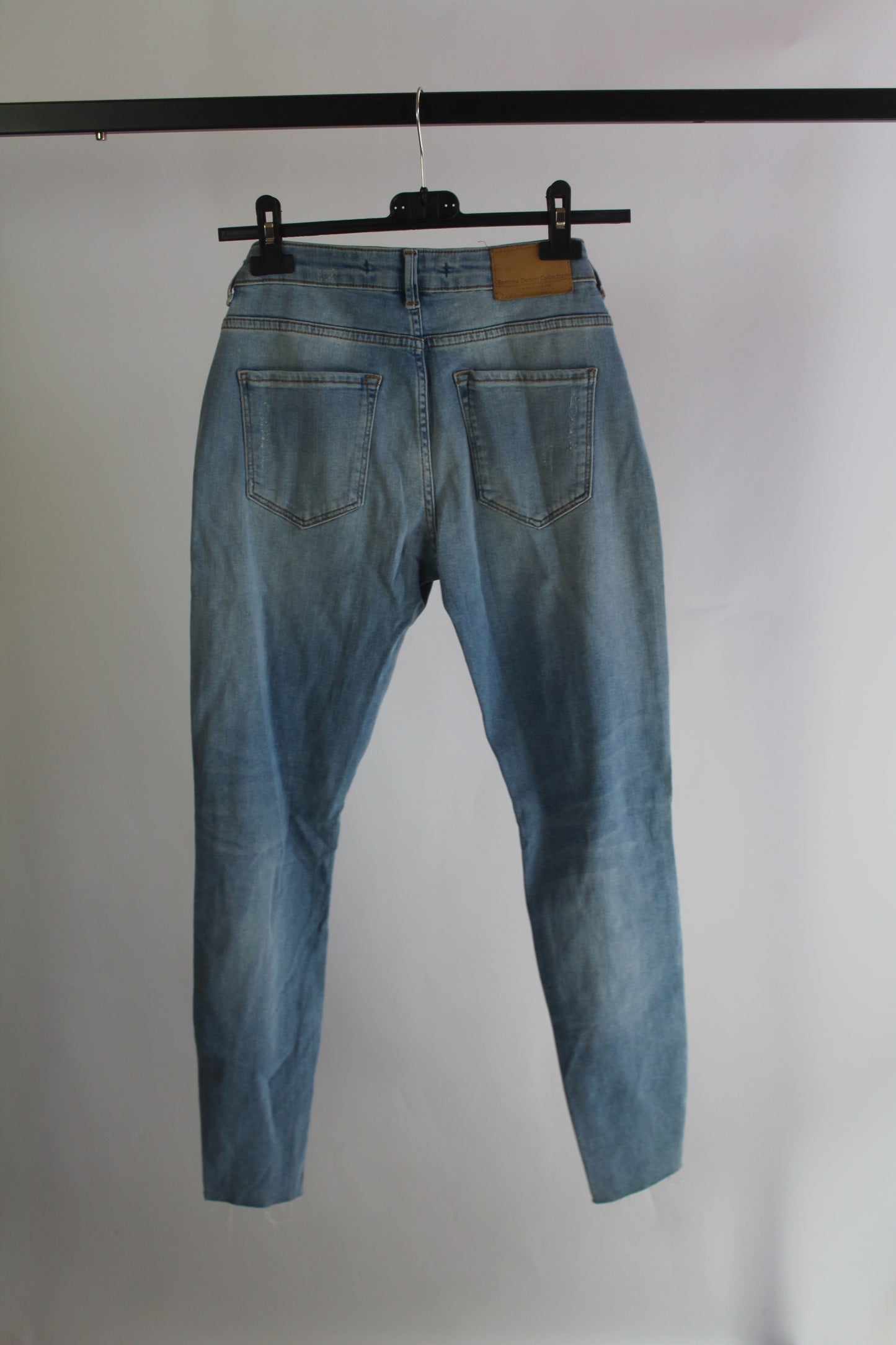 Bershka Distressed Light Wash Denim Women's Size 6