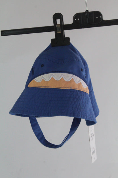 Boys Baby Blue Shark Bucket Hat 12-18M