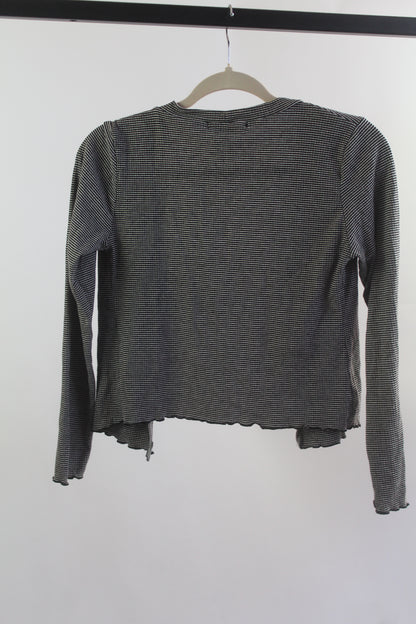 One Clothing Women's Striped Cropped Sweater Size Medium