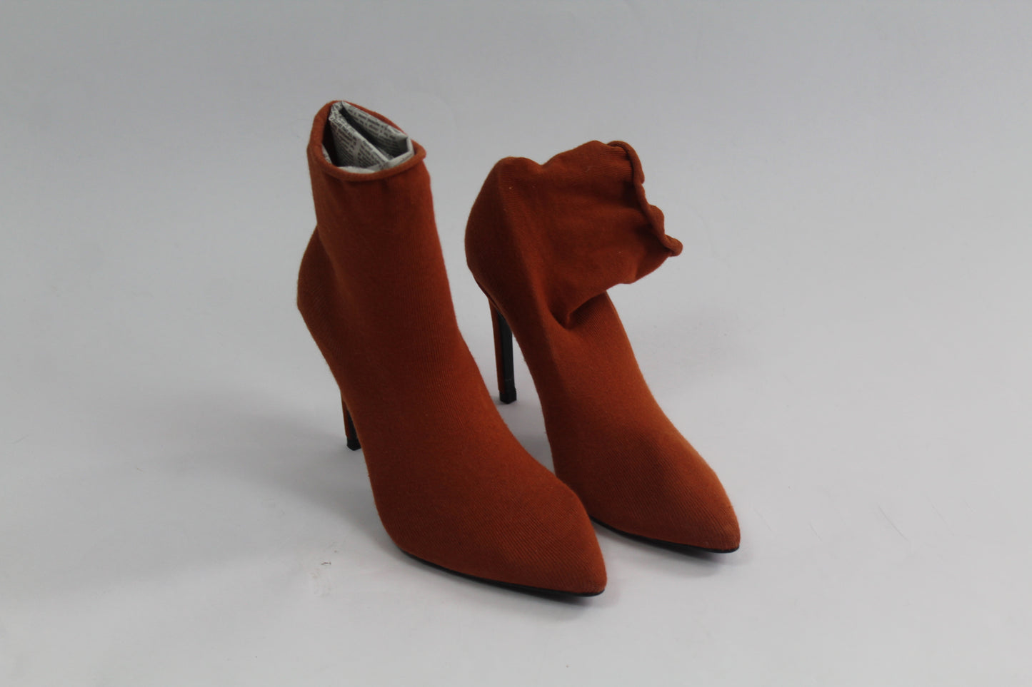 Zara Brown Basic Sock Booties Size 36