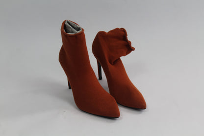 Zara Brown Basic Sock Booties Size 36