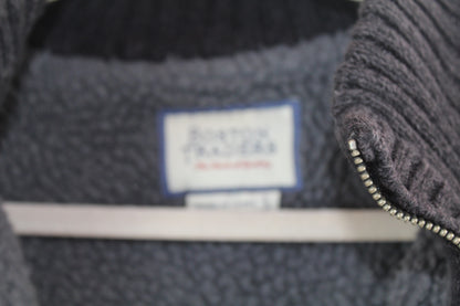 Men's Grey Knit Sweater Boston Traders Size Large