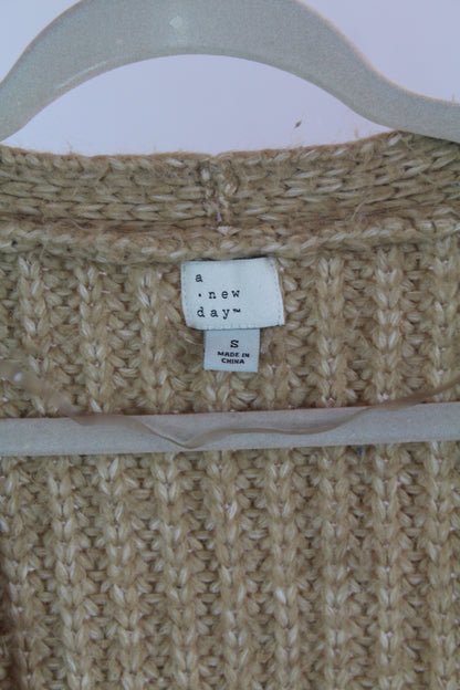 Women's A New Day Brown Knit Cardigan Size Small