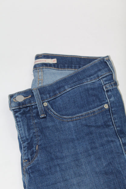 Women’s Dark Wash Slim Fit Levi's Stretch Jeans – Size 27