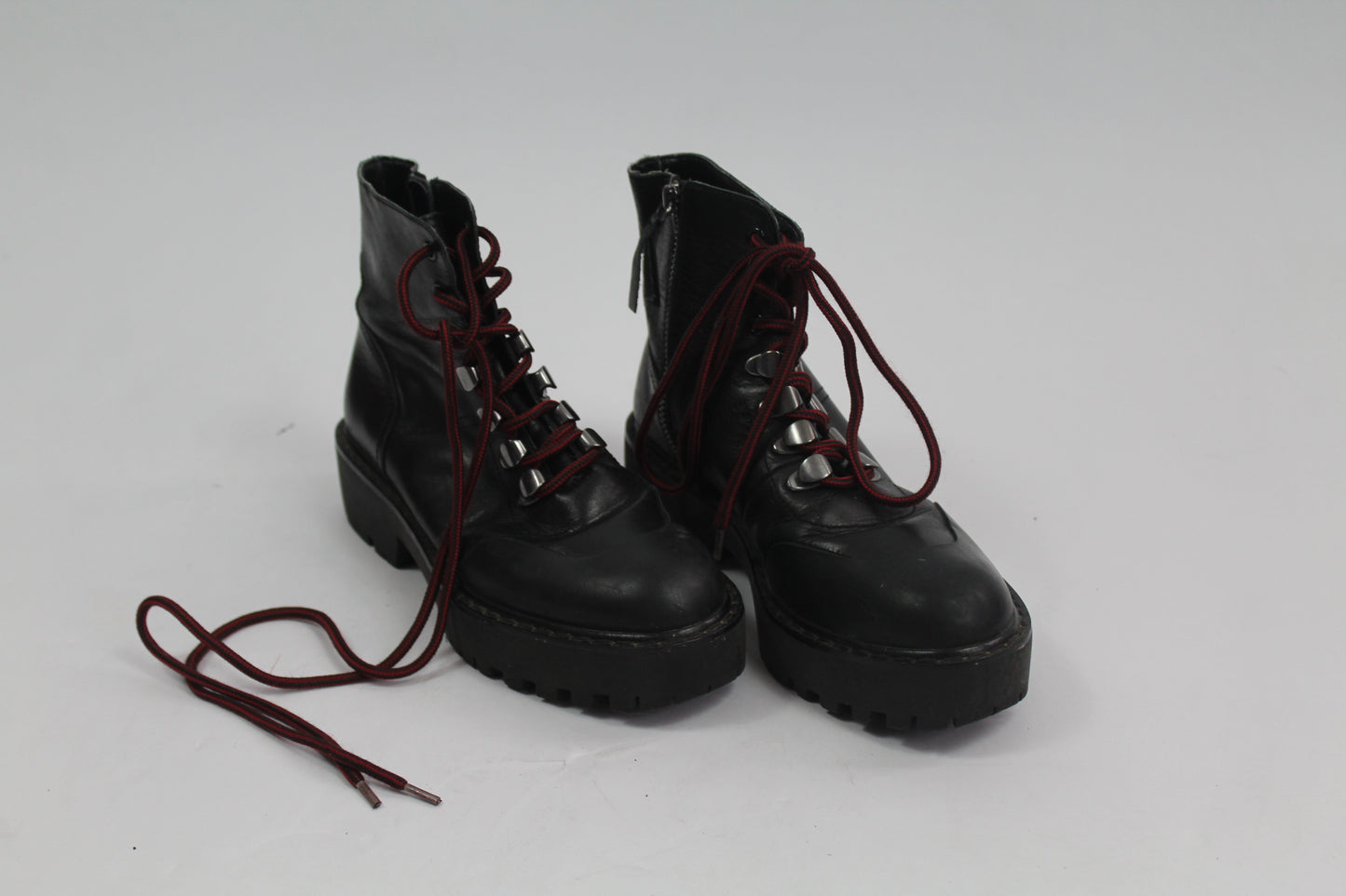 Women's Zara Black Combat Boots UK Size 36