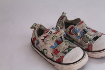 Boys Converse Dinosaur Patterned White U.S. Size 9
