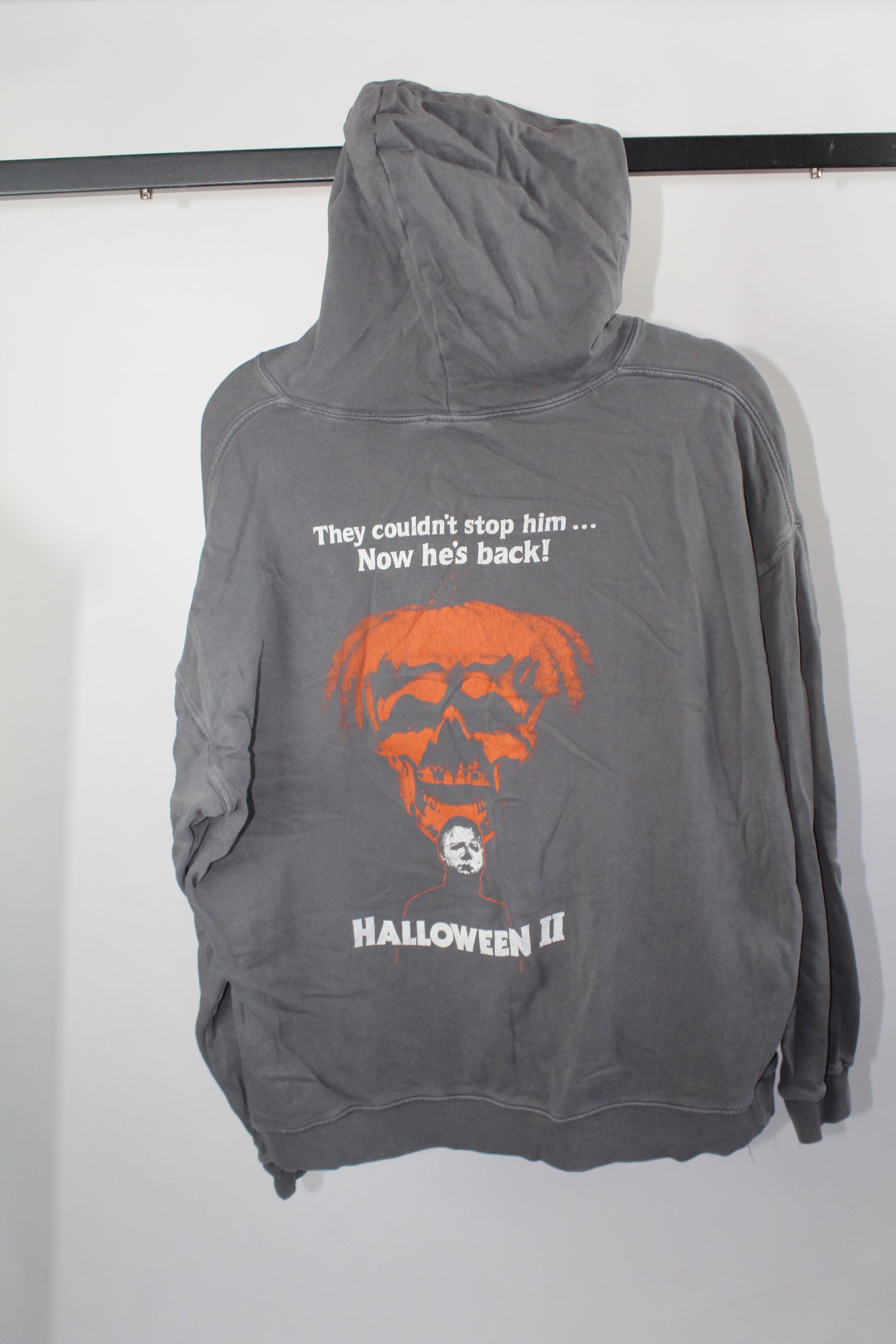 Women's Grey Halloween Hoodie Size Large