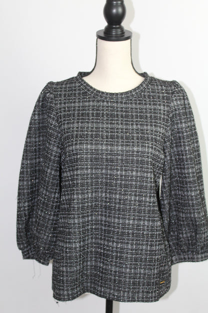 Anne Klein Women’s Textured Grey Jacket – Size M