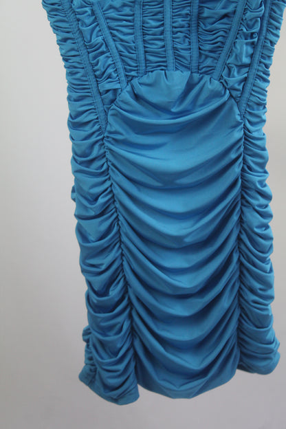 Zara Silk Blue Women's Mini Dress Size Small