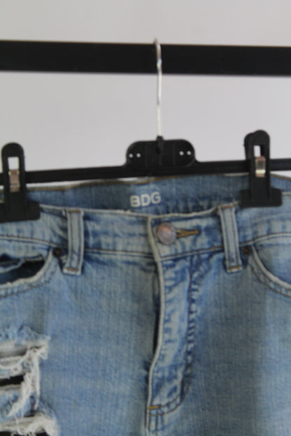 BDG Women's Light Wash Distressed Denim Super Skinny Size 6