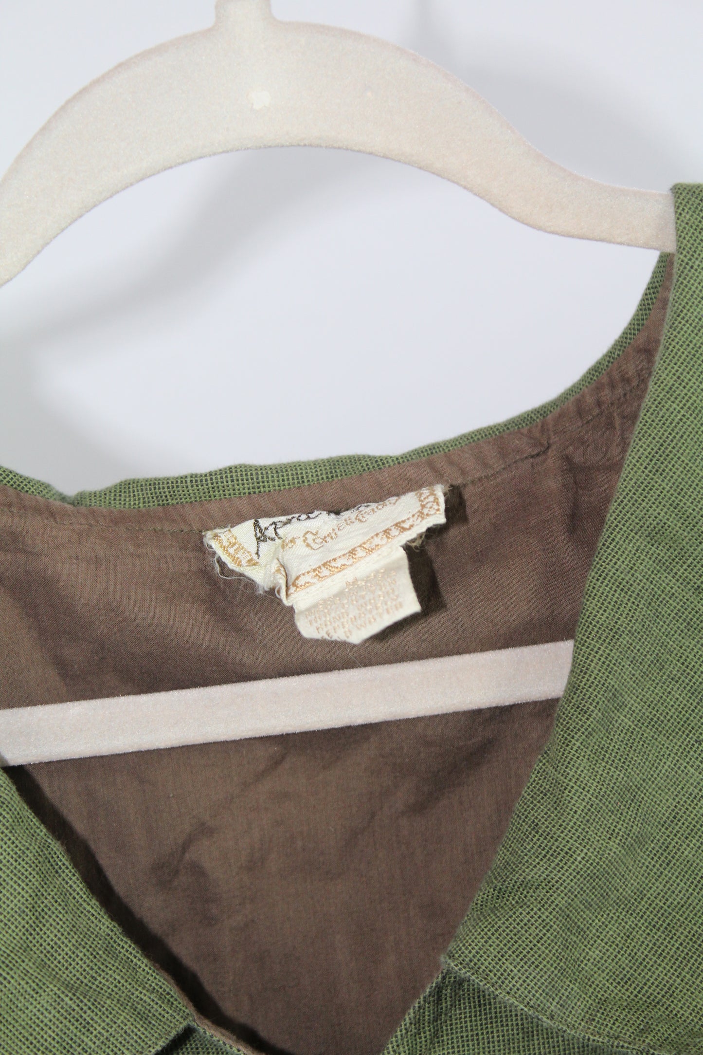 Women's Vintage Green April Cornell Long Sleeve Top Size Medium