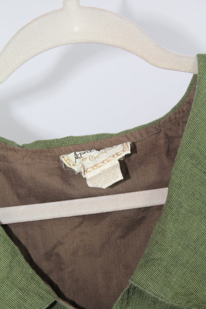 Women's Vintage Green April Cornell Long Sleeve Top Size Medium