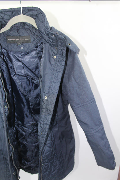 Women's Blue Puffer Jacket Marc Jacobs Size Medium