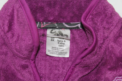 Girls’ Adidas Purple Plush Fleece Jacket – Size 6X