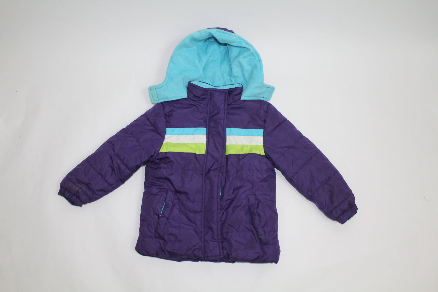 Girls Pink Platinum Turquoise Fleece Jacket – Size 4