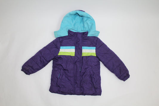 Girls Pink Platinum Turquoise Fleece Jacket – Size 4