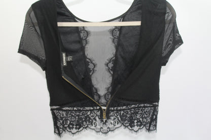 Women's Express Black Crop Top Size XS