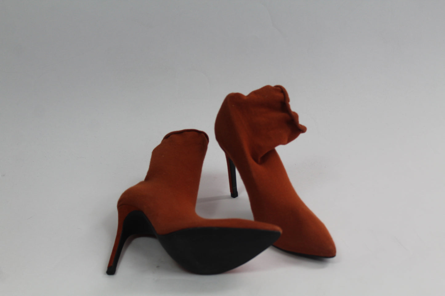 Zara Brown Basic Sock Booties Size 36