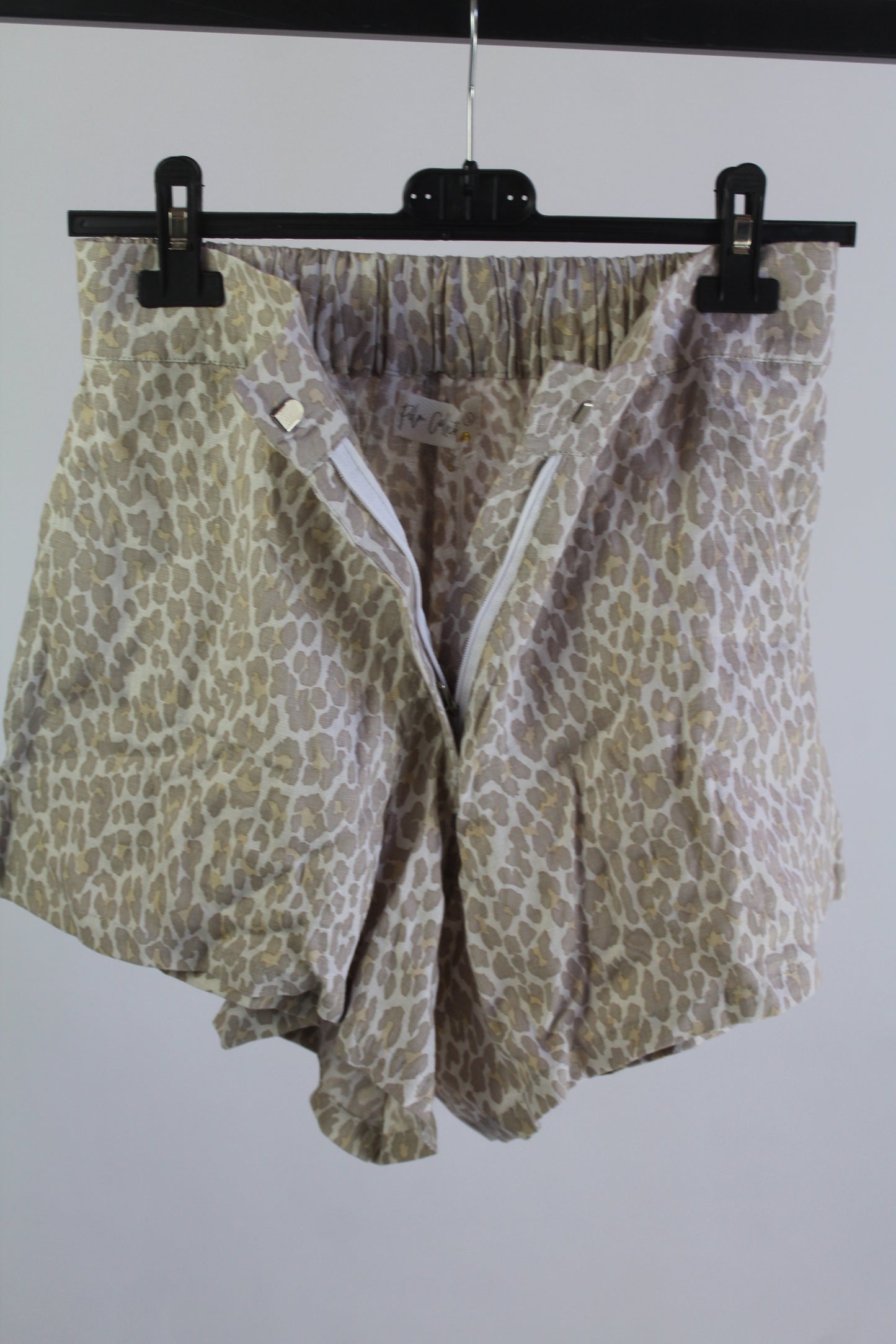 Palm Collective Sustainable Linen Cheetah Print Shorts Women's Size Small