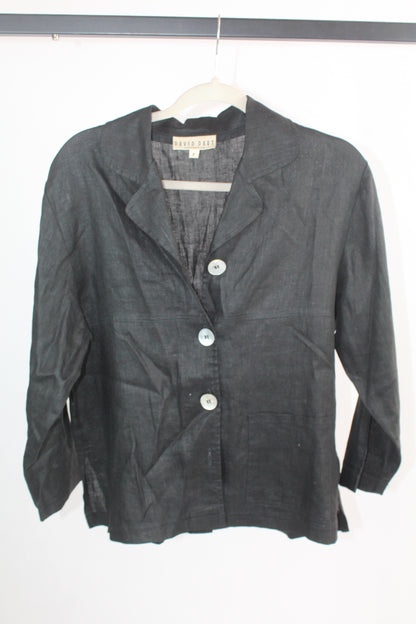 Women's Vintage David Bart Petite Black Long Sleeve