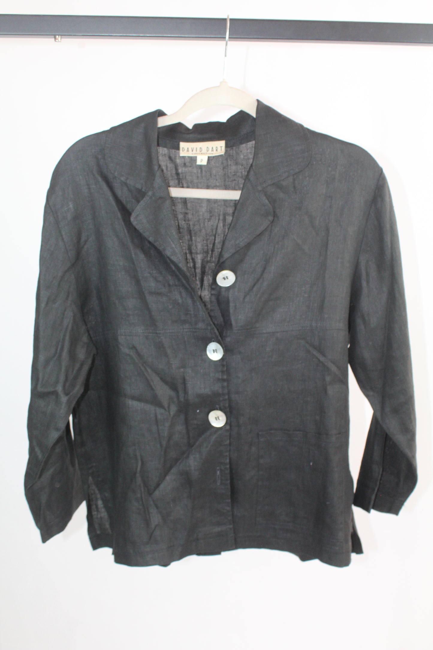 Women's Vintage David Bart Petite Black Long Sleeve