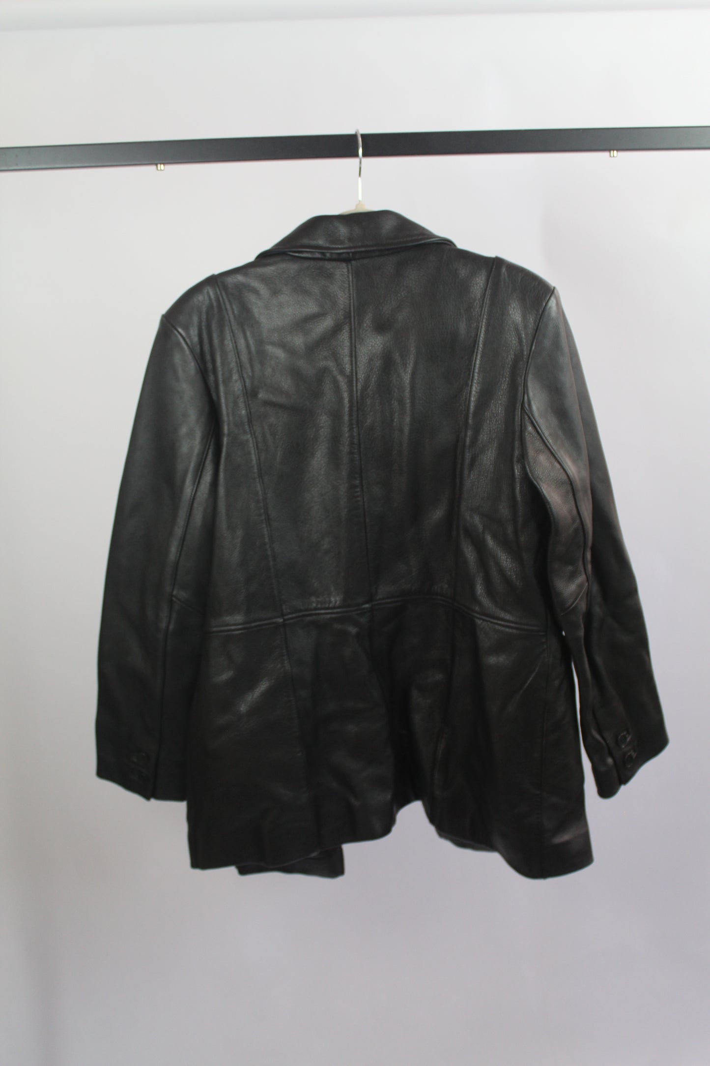 Women's Kenneth Cole Reaction Vintage Leather Jacket Size Large