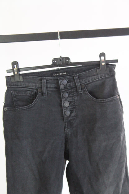 Lucky Brand Stretch Black BootCut Dark Wash Denim Size 6