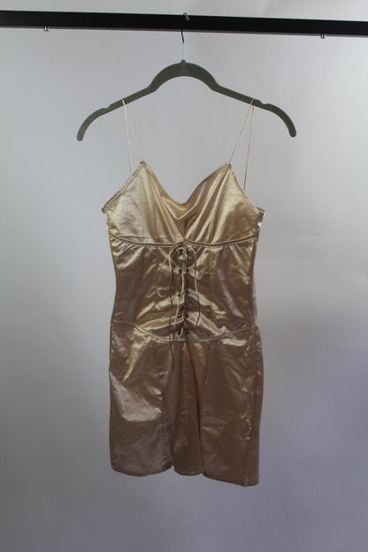 Silk Cream Women's Mini Dress Size Medium