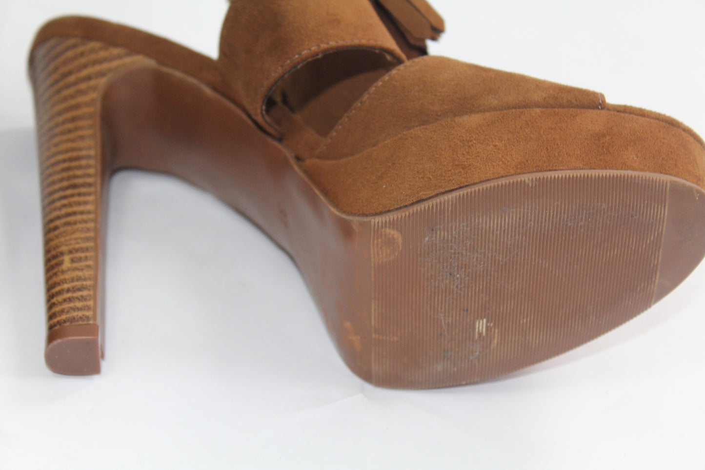 Women's Brown Suede Heels Size 37