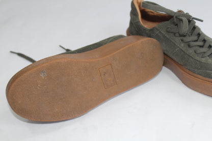 Women's Zara Dark Green Flat Top Sneakers Size 37