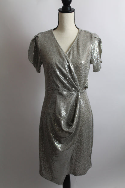 Women’s JM Studio by John Meyer Silver Sequin Dress - AS IS – Size 6