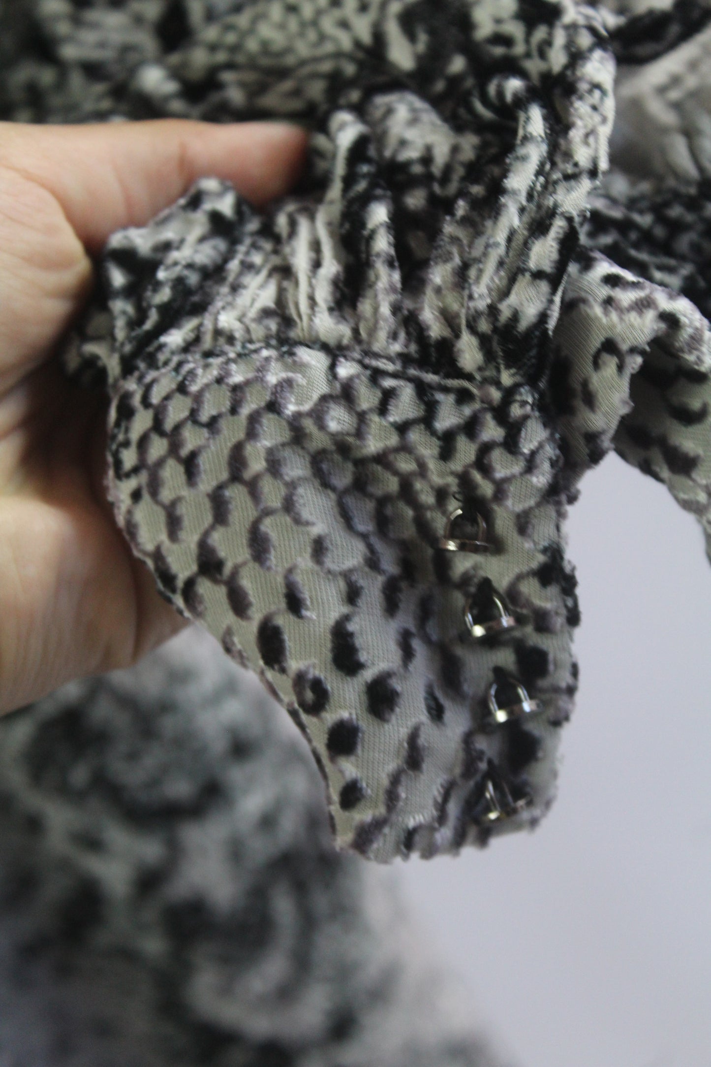 Grey/Black Women's River Island Snake Print Mini Dress Size 6