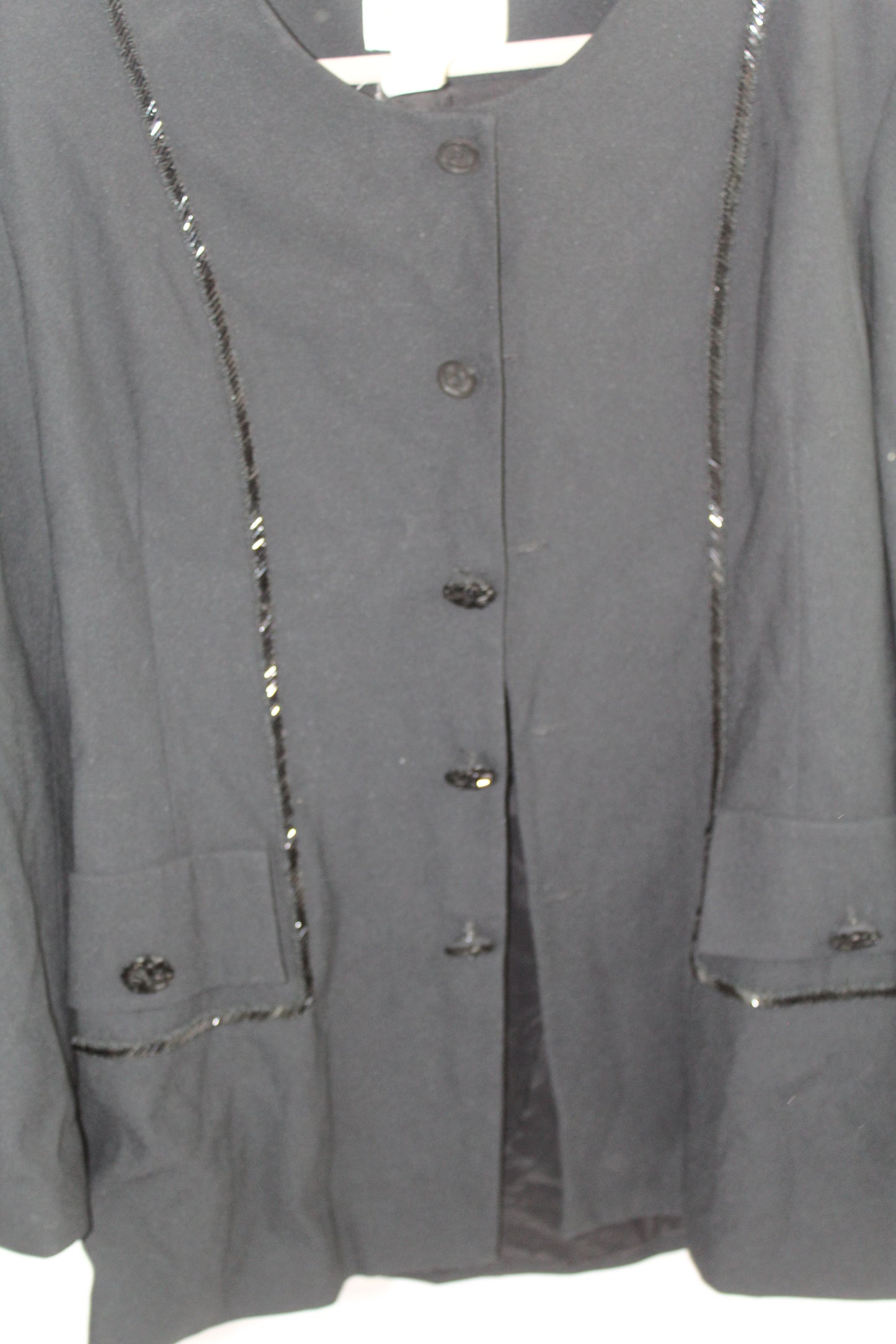 Women's Vintage Black Suit Top Size 18
