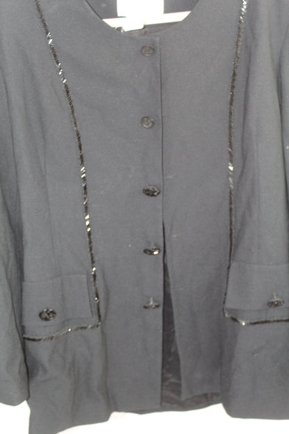 Women's Vintage Black Suit Top Size 18