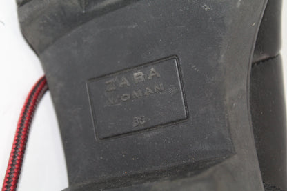 Women's Zara Black Combat Boots UK Size 36