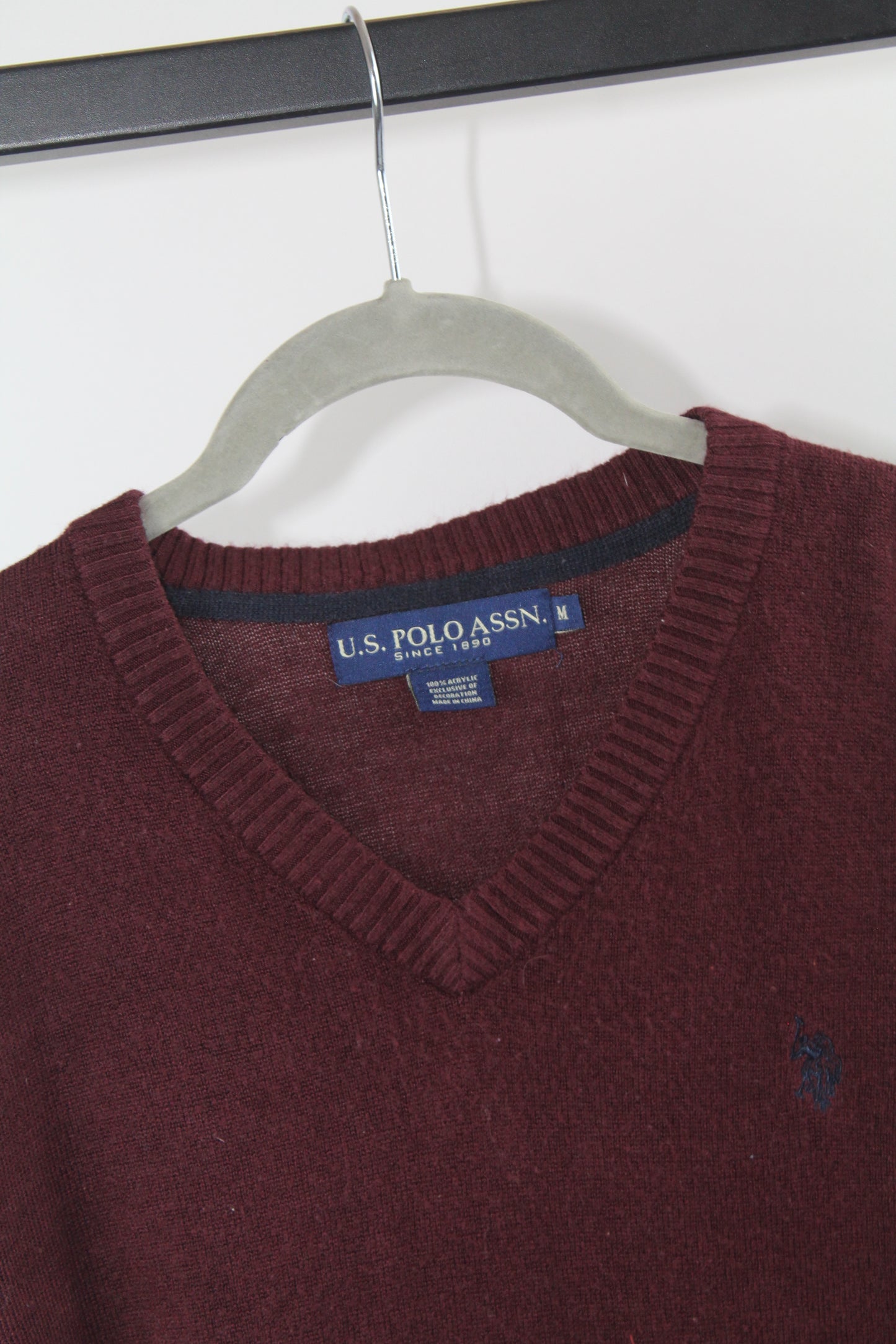 Burgundy US Polo Sweater Size Medium