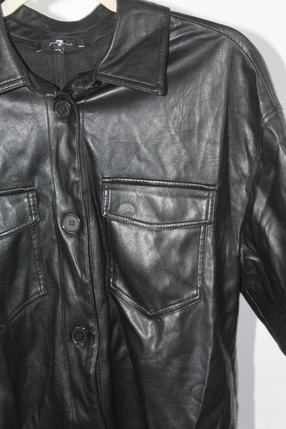 7 for Man Kind Women's Black Pleather Dress Size Medium
