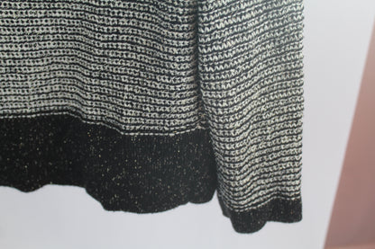 Women's Cropped Black/White Cardigan Size Small